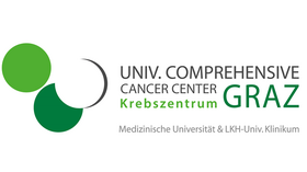Logo (hellgrüner, dunkelgrüner, weißer Kreis) des Krebszentrums Graz
